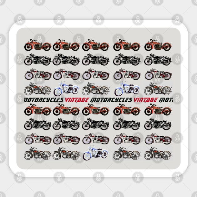 VINTAGE MOTORCYCLES Sticker by BulganLumini